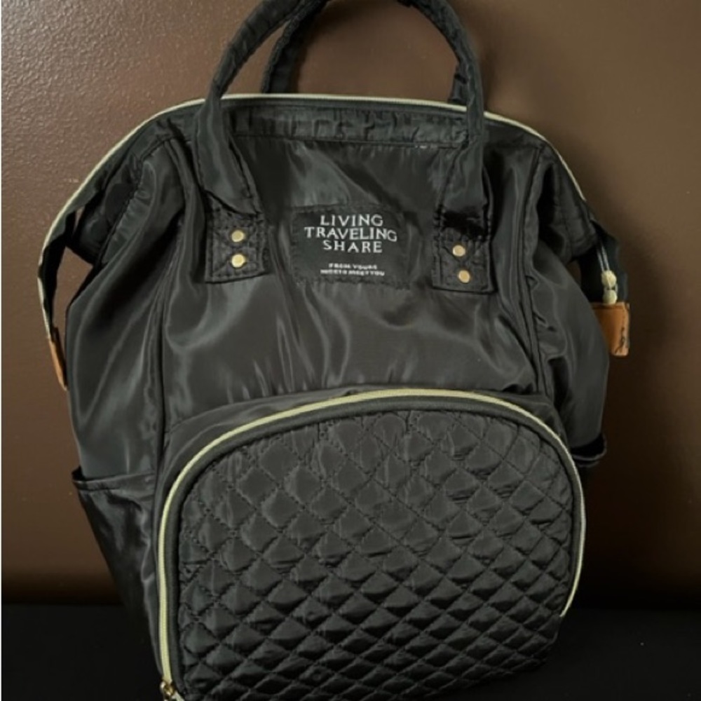 Patch Detail Quilted Backpack - image 3